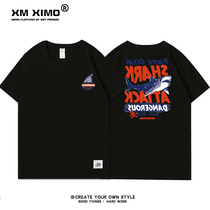 Short-sleeved mens T-shirt summer thin trend student leisure sports cotton half-sleeve clothes loose mens clothing