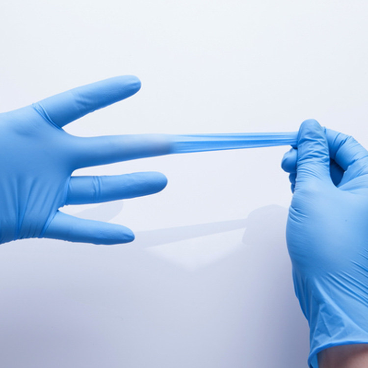 Laboratory Disposable Blue Nitrile Bum Clear Gloves Thickened Protection Gloves Teaching Scientific Research Special Gloves