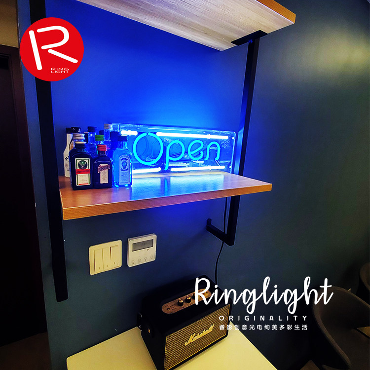30 years of ingenuity - original design OPEN letter glass tube neon light box handmade creative decoration gift