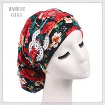European and American popular long style multi-hair cotton floral Xinjiang Muslim headscarf Baotou confinement chemotherapy cap headgear