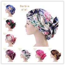 Fashion trend retro modern beauty ladies ladies flower plate flower Muslim Xinjiang Baotou hat accessories headdress