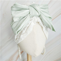 New Lace Hollow Gold Star Exaggerated Party Holiday Travel Home Turban Hair Pocket Turban Head Cap