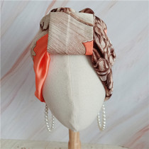 VINTAGE fashion retro medieval hit color loose elegant personality simple niche head scarf cap Baotou cap