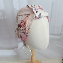 New ethnic style tie-dye fashionable lady Muslim silk confinement air conditioner Baotou hat Muslim turban