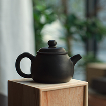 Yunnan Jianshui purple pottery pot handmade tea maker living room Chinese retro style tea set unglazed non decorative plain ware