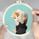 Su embroidery diy ຖັກແສ່ວຕົນເອງກ້ອນຫີນ cat ອຸປະກອນການພິມຮູບພັດລົມ embroidery ສັດເຮັດດ້ວຍມືຊຸດ Shu embroidery ຂອງຂວັນສໍາລັບພໍ່