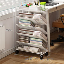 Book and newspaper storage rack floor-standing newspaper rack mobile wheeled display rack magazine and newspaper storage rack book organization rack