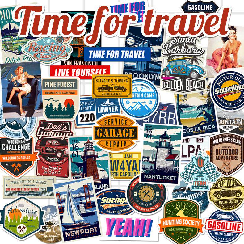 40 Rimwa stickers waterproof luggage luggage case European and American cities retro tide brand decorative small pattern notebook