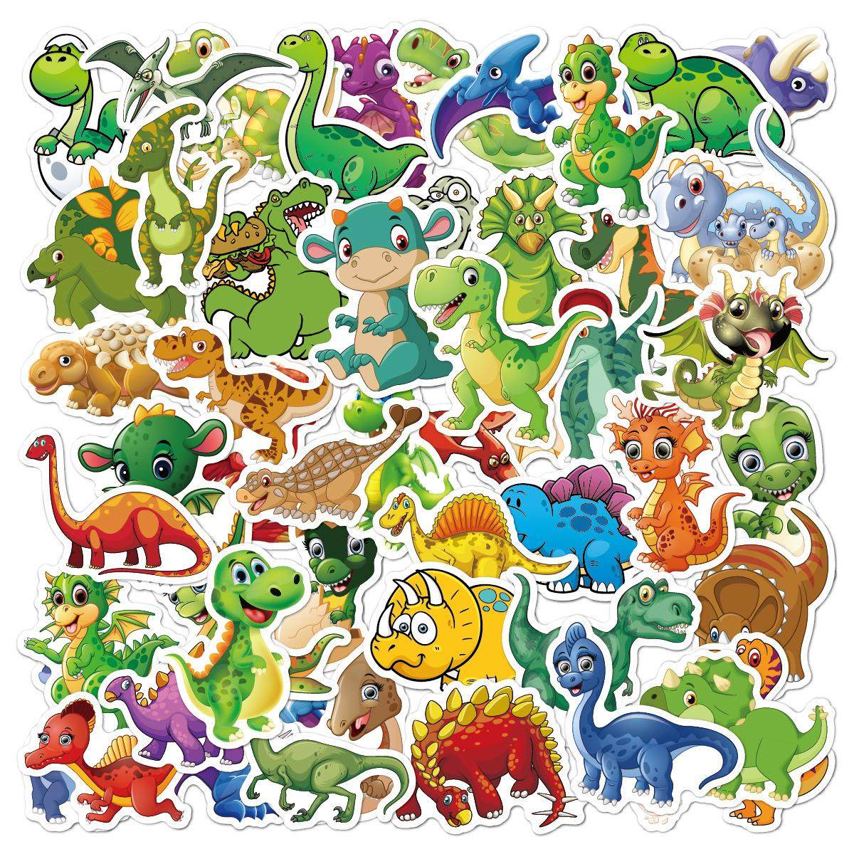50 Dinosaur Series Tyrannosaurus Rex Children Graffiti Stickers Personality Cartoon Suitcase Skateboard Computer Water Cup Stickers