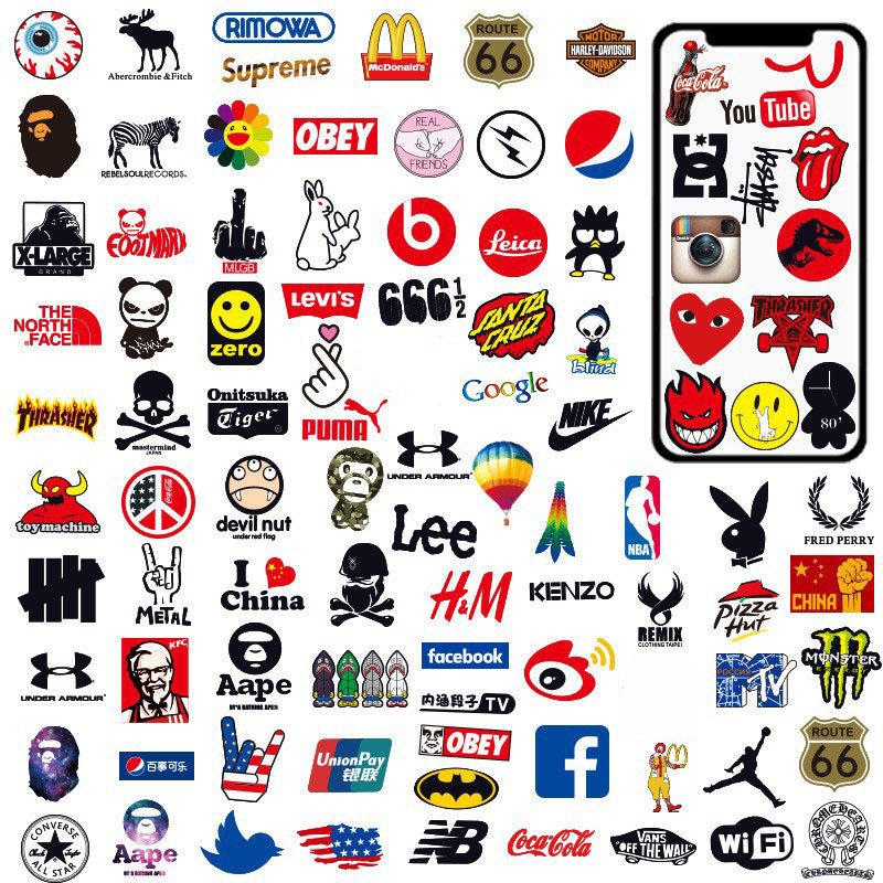 103 Mini Mini European and American Tide Cards Small Stickers Mobile Phone Shell Decoration Small Figure Case Computer Notebook Guitarist guitarist Ledger Stationery Headphone Case Electric Car Helmet Decoration Small Collage Waterproof-Taobao