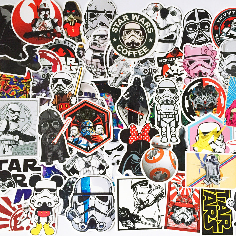 50 Star Wars stickers Waterproof Suitcase Dead Fly Skateboard Guitar Stickup Cartoon Graffiti Mobile Phone Computer Sticker