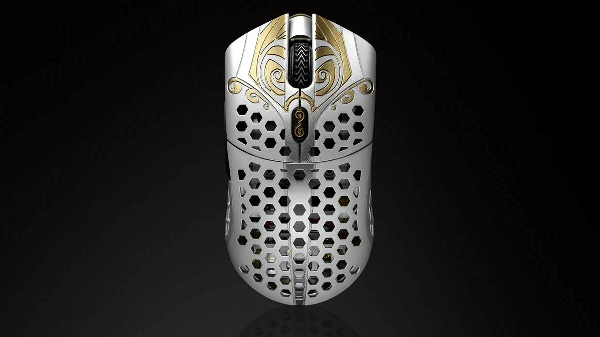 К wireless-геймерская мышь Finalmouse Starlight 12 Poseidon Medium дизайном Bluetooth wireless technology