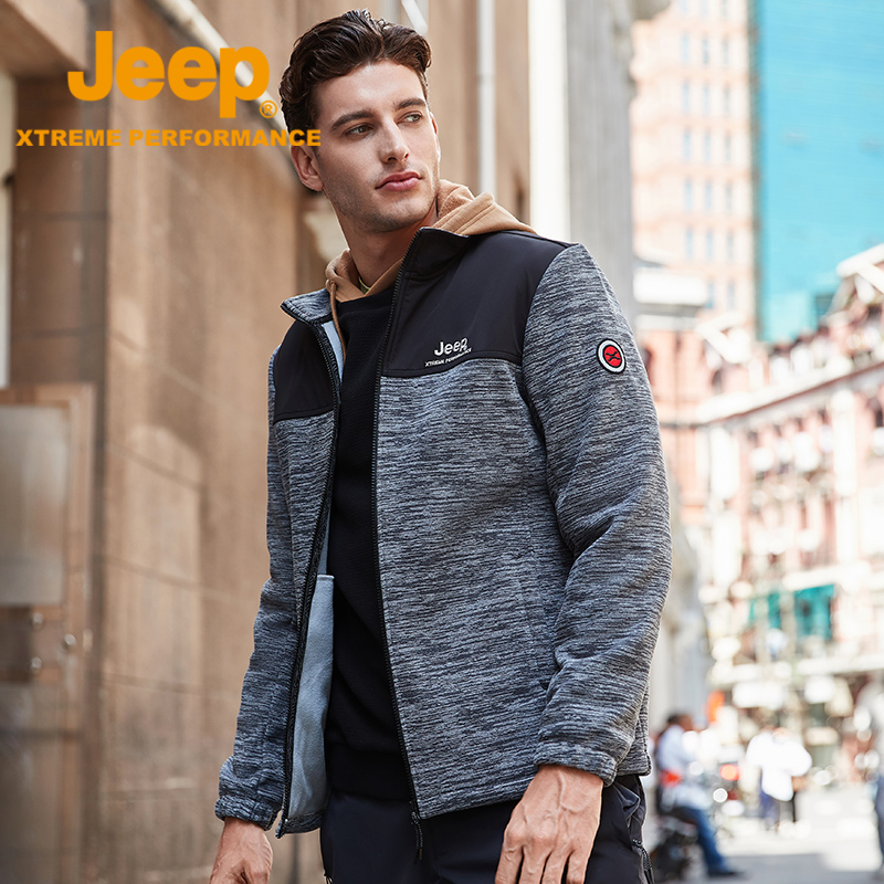 Jeep thickened grab jacket men charge coat inside double-face duvet coat outdoor warm sweater sweater