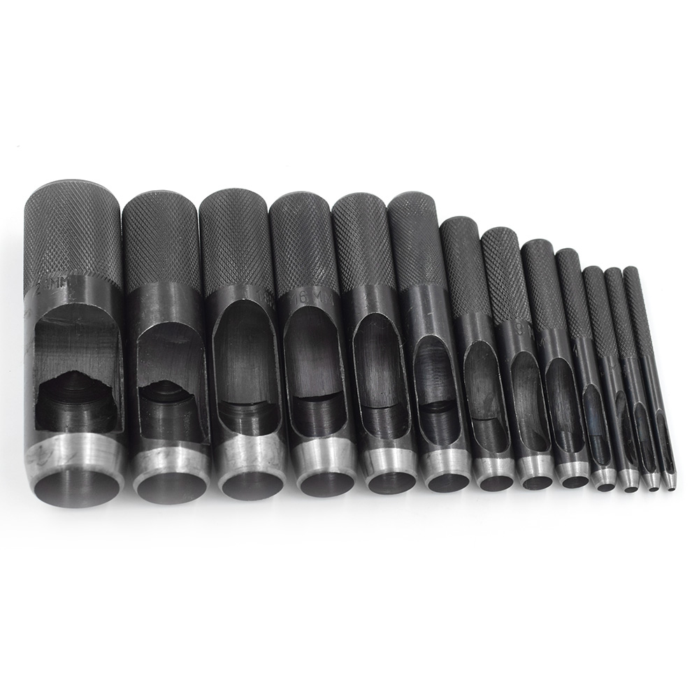 1-24mm black belt punch belt punch leather punch manual diy round chrome vanadium steel punch