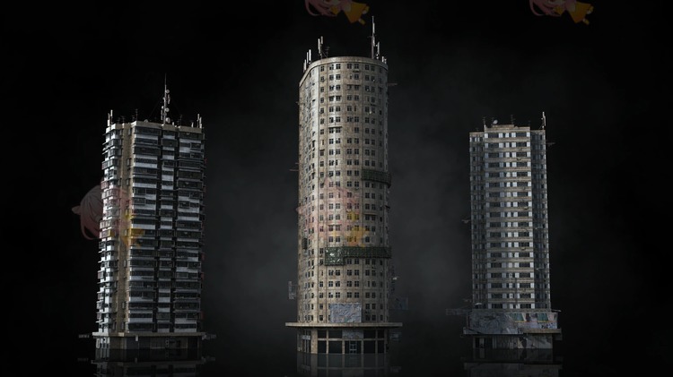 图片[9]-C4D blender室外未来贫民窟城市建筑废旧房屋大楼房子3d模型fbx设计素材 007-cg男孩