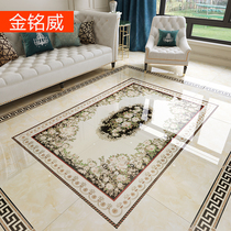 European-style living room floor tile puzzle diagram restaurant throwing crystal brick mosaic floor tile into the entrance waterjet tile carpet tile