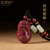 Fa Cuixuan Purple Golden Sand Cinnabar Pendant Female Cai Ben Years Carved Necklace Pendant Male Evil