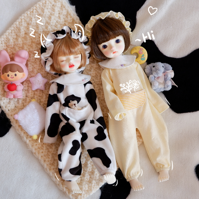 BJD 6 sub-children clothes small cows climbing to suit baby clothes sleeping clothes 1 6 yosd dolls clothes 30