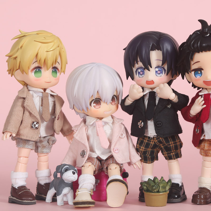 ob11 Doll Clothes School Clothes JK Uniform DK molly Doll Clothes 12 min BJD Tie Shirt