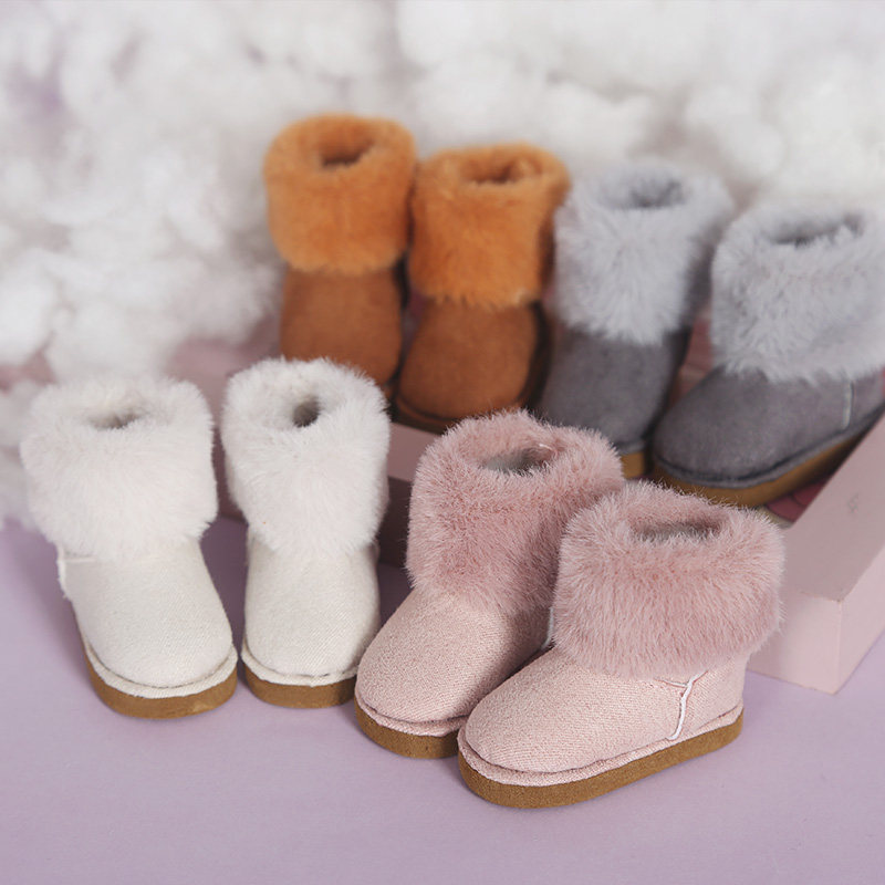 BJD 6 Shoes Woolen Suede Snowy Boots Boots 1 6 yosd Doll Ova Clothes with Carmeat 6 Sub-va
