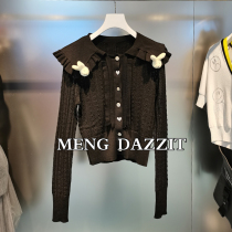 P70106302 autumn new three-dimensional rabbit cute baby collar sweater knitted cardigan top women