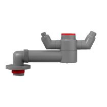 Kitchen sewer pipe three-way washing machine extension pipe shifter drain channel 50 three-way water distributor joint 3280