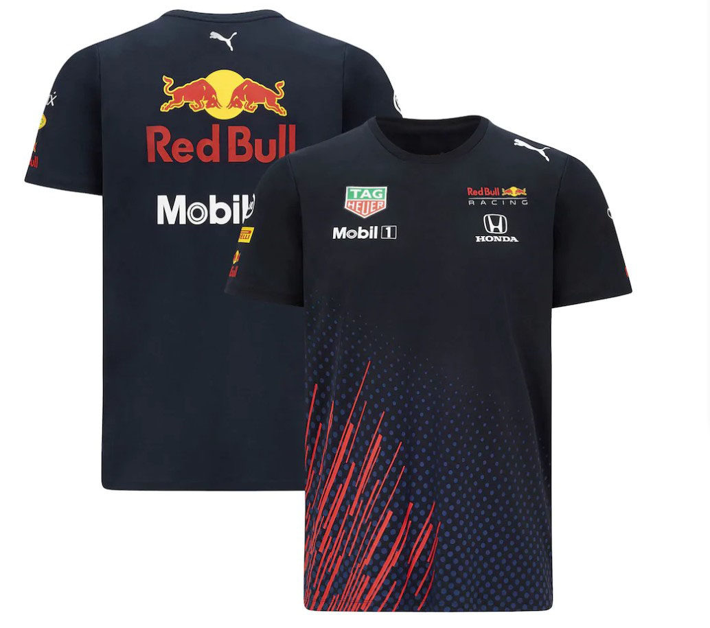 f12021 season racing car with short sleeve T-shirt Pensern Red Bull Ferrari McLaren Williams clothes car