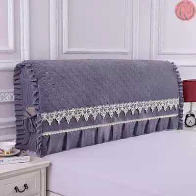 Bedside cover soft bag removable and washable full bag thick cotton cover net red same ins Wind Nordic simple crystal Velvet