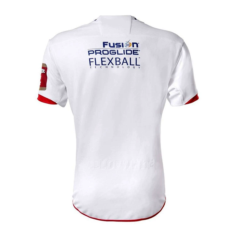 Của nam giới bóng đá T-Shirt ngắn tay cạnh tranh phù hợp với đội Anh đồng phục nhanh chóng làm khô thoáng khí cổ áo thể thao màu trắng phù hợp với bóng bộ quần áo thể thao