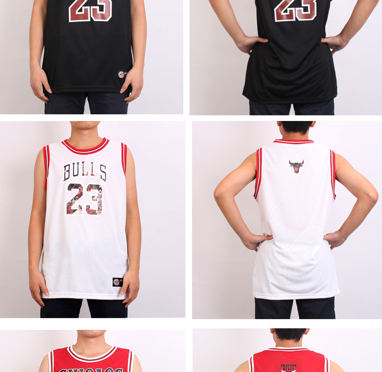 Bull 23 vest bóng rổ Châu Âu và Hoa Kỳ thương hiệu thủy triều đường phố hip hop lỏng lẻo nam và nữ đường phố áo vest bóng 	quần áo bóng rổ cho bé trai