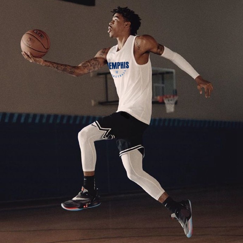 Morant jersey custom throw basket warm-up training suit sleeveless wide kan shoulder vest basketball suit print print number