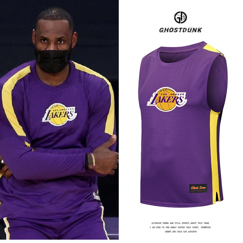 Lake Man Basketball Vest American Training Conserved Speed Dry Loose Men's Basketball Tennis Jersey Running Fitness Kan Shoulder Sports T-shirt