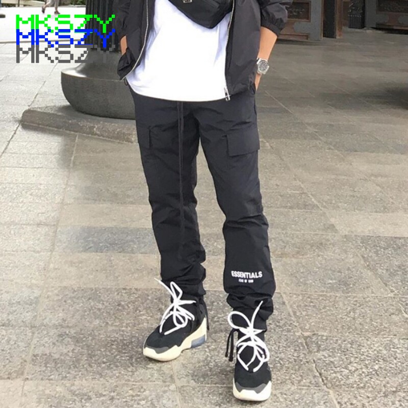 MKSZY autonomous rewire high street casual loose 3M reflective windproof drawstring close-up nylon casual long pants