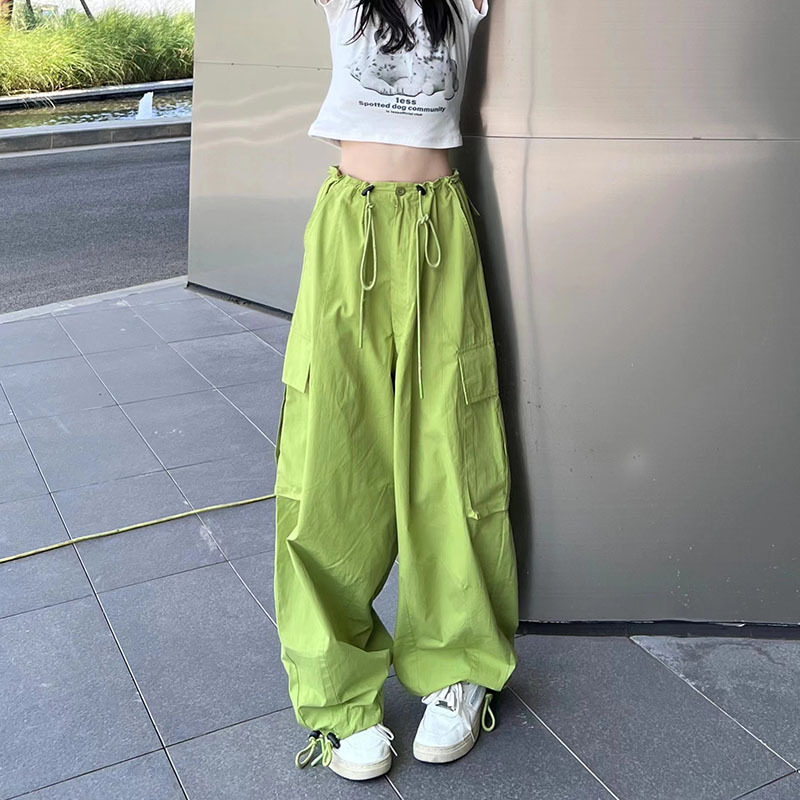Green Workwear Pants for Women, Autumn and Summer 2026 New Style, Sporty Dopamine Jazz Suit, Cool and Stylish Pants
