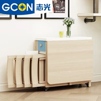 Gia đình nhỏ bàn gấp đa năng đơn giản nhỏ Bắc Âu đơn giản hiện đại 6 người ăn uống kính thiên văn - Bàn bàn học thông minh cho bé