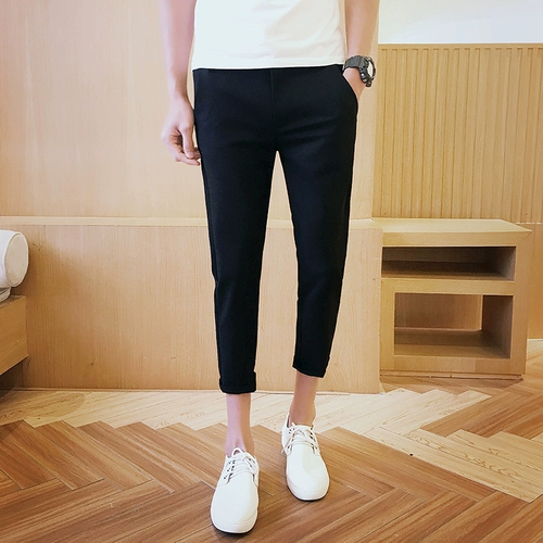 Летние тонкие эластичные универсальные штаны, в корейском стиле