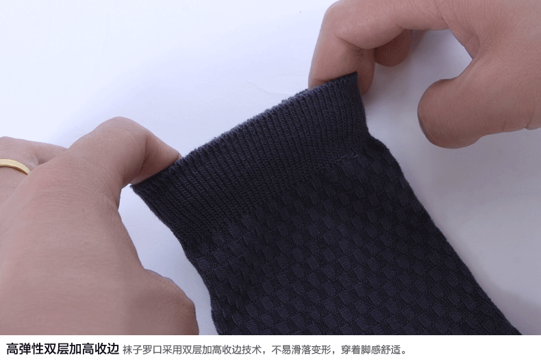 Vớ nam Khử mùi đen Thở bằng sợi tre Thể thao Màu trắng Kinh doanh Đơn giản Vớ cotton tất trẻ em