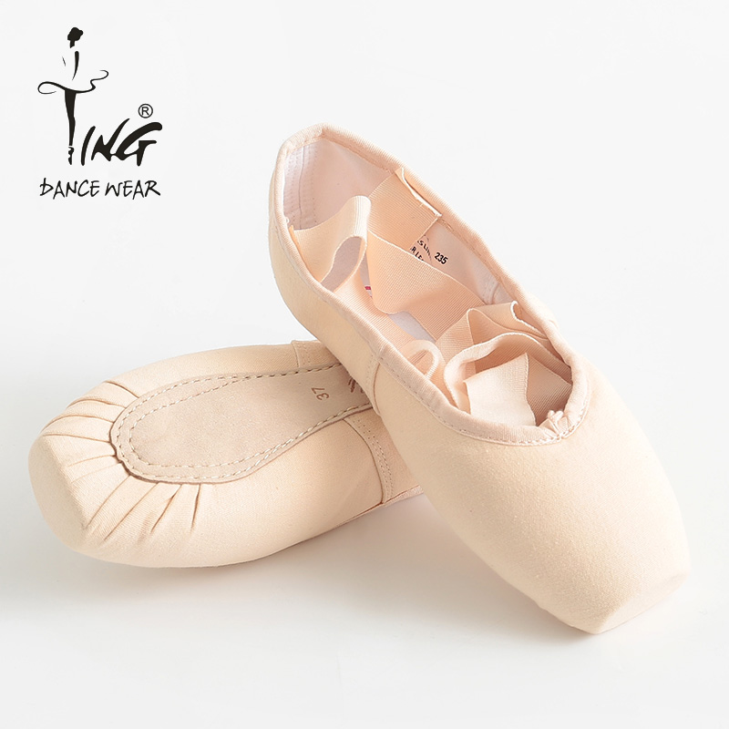 TING Chen Ting ballet Canvas Foot shoes Adult Department Pure cotton footed Dance Bottom Practice Shoe Swan Lake Dance Shoe