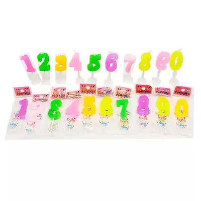 Net Red birthday candle cake digital romantic candle party cake ornaments creative children's birthday cloth party