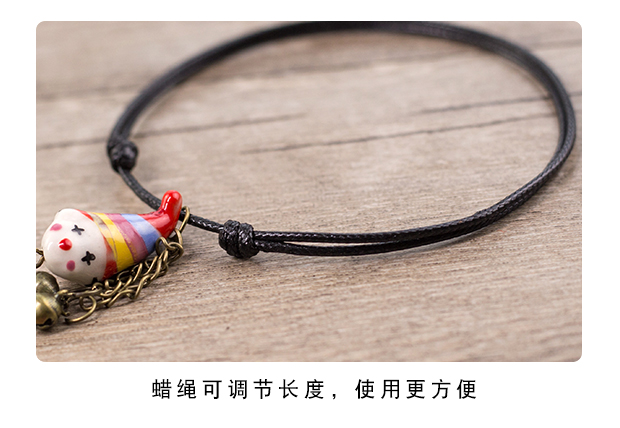 Học sinh nữ retro phong cách dân tộc vòng chân gốm với chuông tiếng Hàn phiên bản đơn giản của cặp đôi sinh viên vòng chân nhảy múa