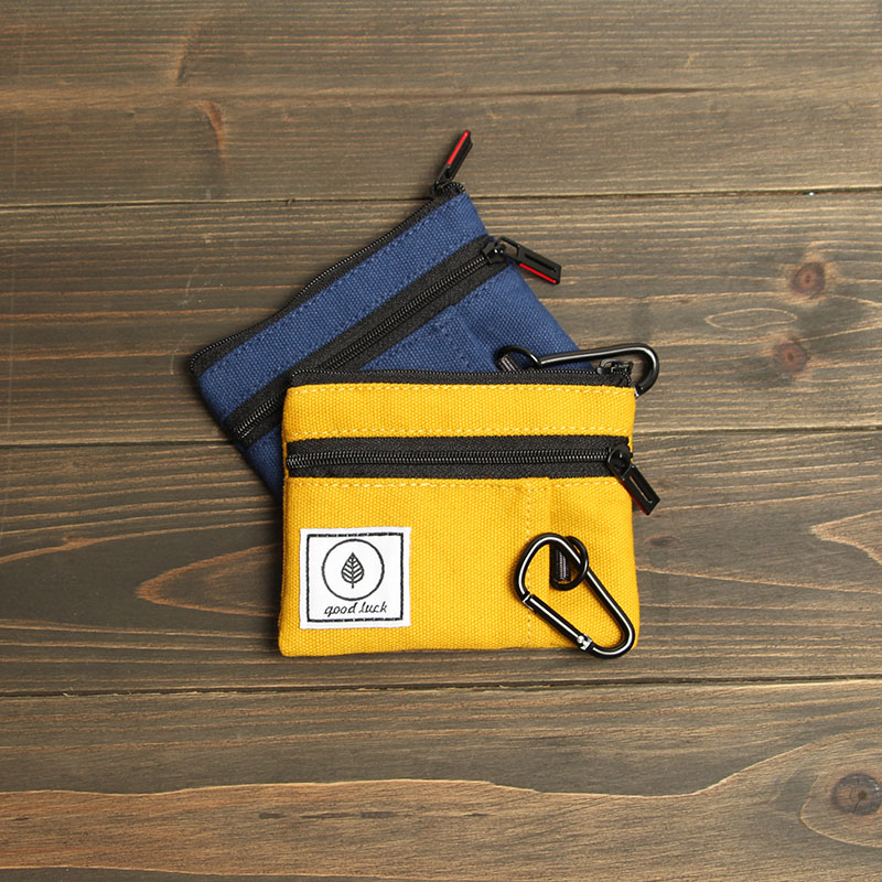 Day Ensemble Canvas Card Bag Men's Laced Mini Individuality Brief Zero Money Bag Integrated Key Pack Trendy New Products Portable