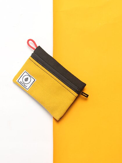 简约拼色零钱包女妈妈零錢包男女便携小帆布收纳证件包耳机收纳包