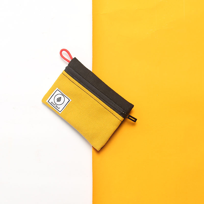 Simple color matching coin purse female mother coin purse men and women portable small canvas storage document bag headphone storage bag