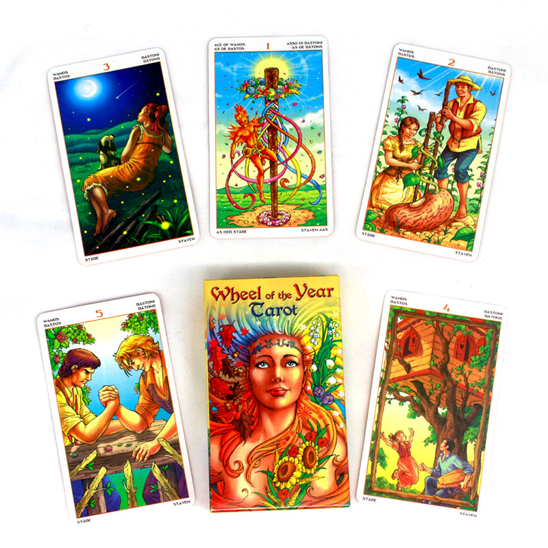 Wheeler of the Year Tarot Card year round tarot cards card table tours Cards Bag Table Cloth