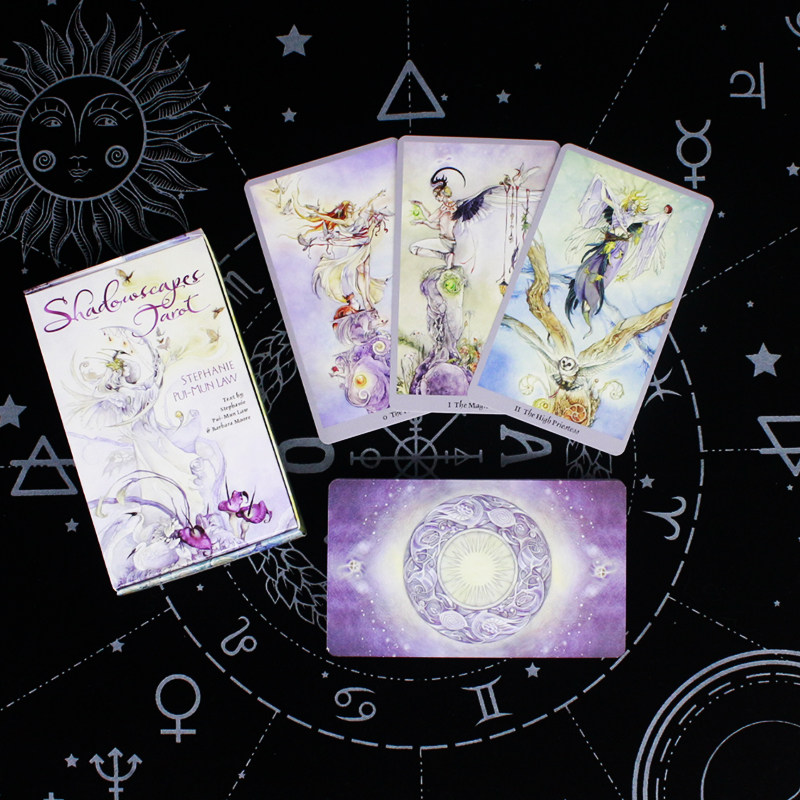 Original imported Shadowscapes Tarot Llewellyn Flower Shadow Tarot English version card bag tablecloth