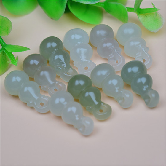 Live Hetian jade accessories lotus pod wake lion wishful brave butterfly back cloud bracelet small slip pendant DIY accessories