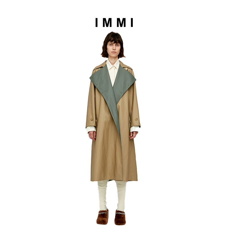 (Designer brand IMMI) Han Xuexing same style two-color double-sided coated windbreaker 192CO030X