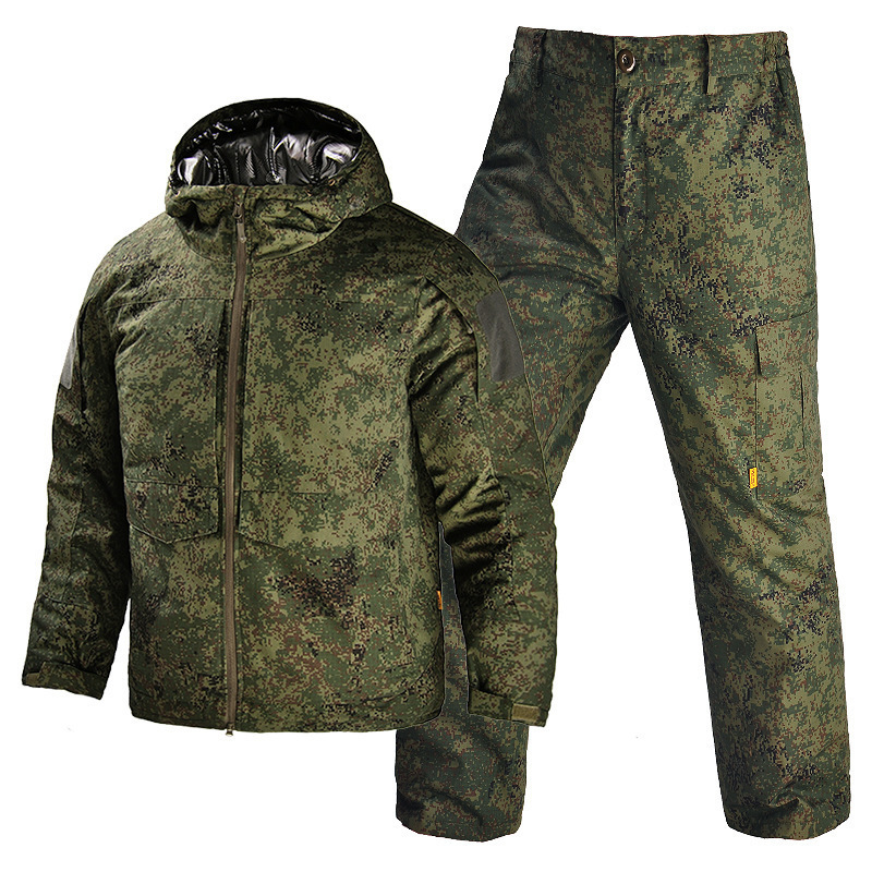 Red Flame Heat Reflective Tactical Cotton Suit Men's Winter Outdoor Emr Little Green Man Camouflage Warm Clothing Battlefield Jacket
