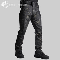 Army camouflage python pattern camouflage tactical pants outdoor breathable wear-resistant commuter training pants Falcon hunting night camouflage frog service pants
