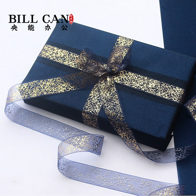 2 5cm wide gold silk ribbon ribbon Wedding gift box Cake baking flowers Rose bouquet diy bow material length about 3 5m